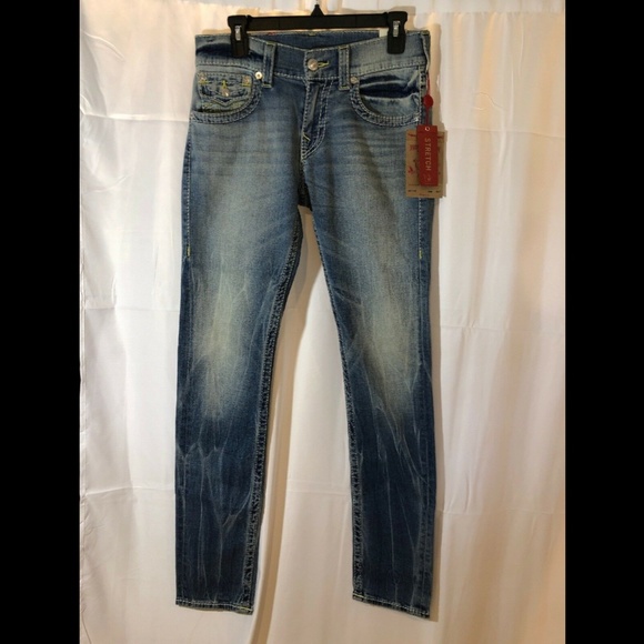 NEW True Religion Skinny Flap Nat Big T Yellow Jeans [ SZ 29 ]‎ - Picture 3 of 12
